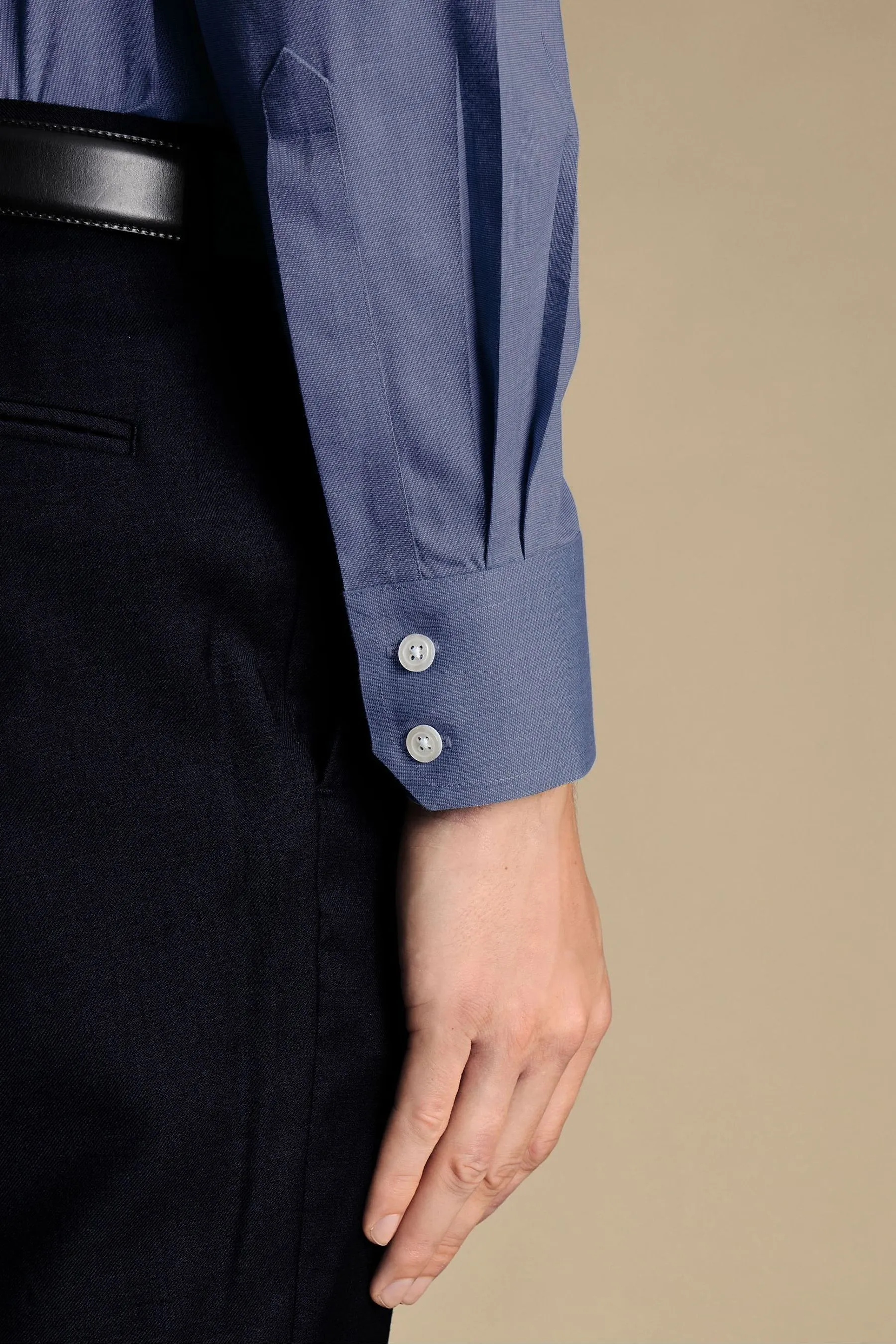 Charles Tyrwhitt Camicia Cutaway in Popeline Cutaway Vestibilità slim  100% Cotone    